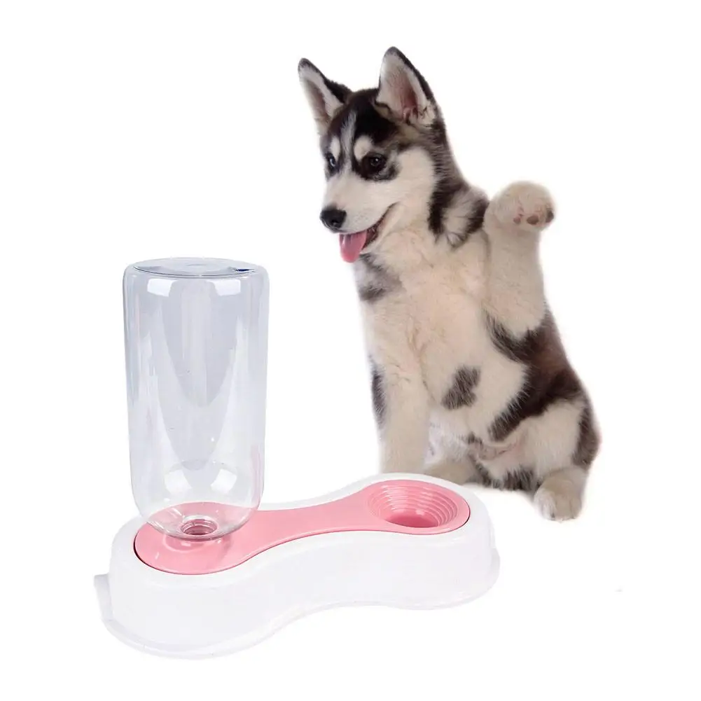 С рисунком собачки и котика автоматический дозатор воды нейлоновая Водонепроницаемая кормушка для домашних животных