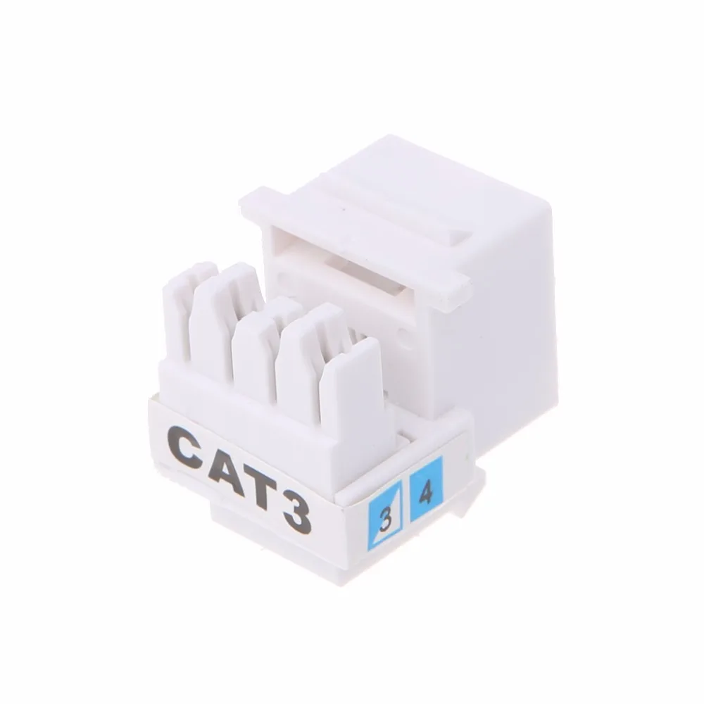 

10Pcs/set Tool-free Telephone Module RJ11 CAT3 Voice Module Gold-plated Adapter Keystone Jack