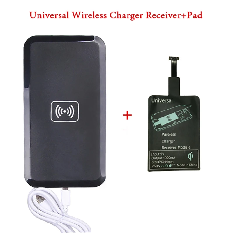 

Qi Wireless Charging Pad+Qi Universal Wireless Charger receiver For Xiaomi Redmi S2 6A 6 Pro Redmi Note 4X Note 5A 4X 4A Note 5