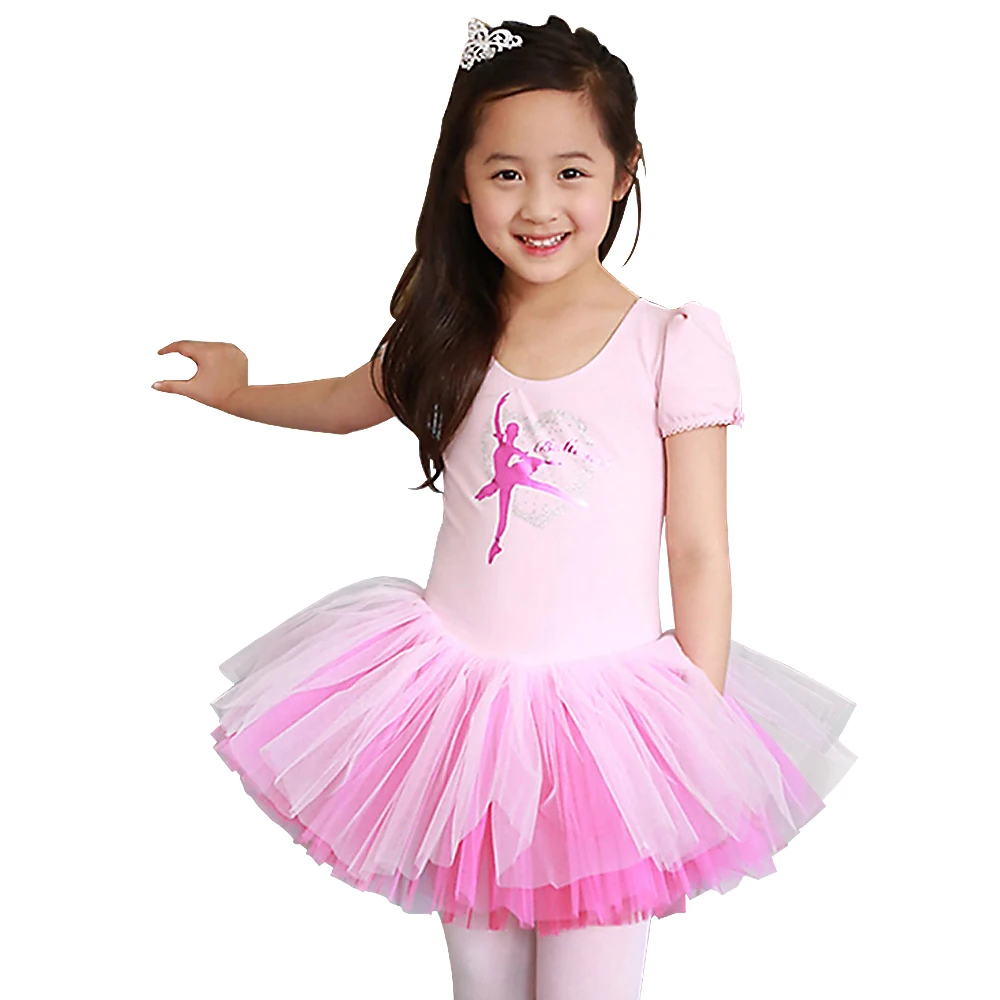 Балетное трико с цветочными лепестками для девочек; танцевальный костюм для малышей; костюмы для девочек; гимнастические купальники; комбинезон с юбкой-пачкой