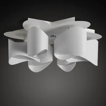 

DOXA Nordic Plafon LED Ceiling Lighting Fixtures 6 Heads Fashion Iron White Lamparas Para Teto CreativeBedroom Ceiling Lamps