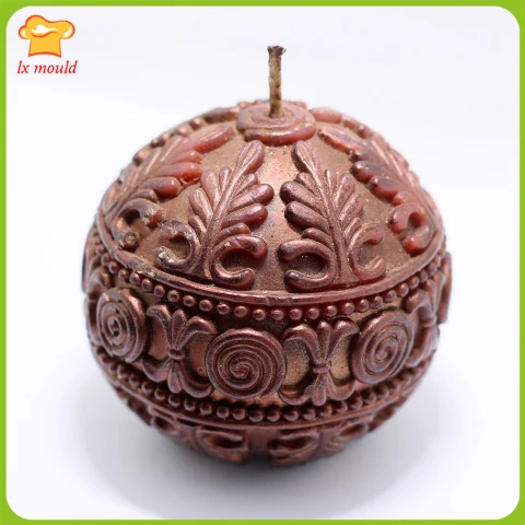 

Ball relief candle molds retro texture candle mold 3D festive candles Tools
