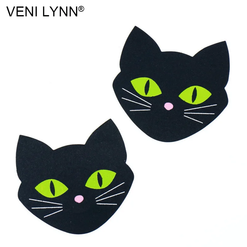 VENI LYNN 5 пар светящийся Женский секс с кошачьей головой чехол для сосков Стикини