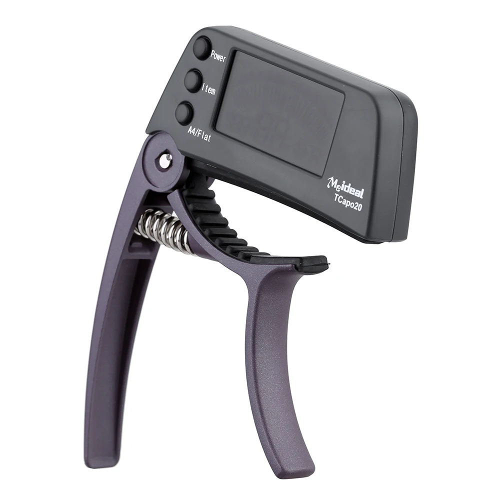 TCapo20 Acoustic Guitar Capo Quick Change Key Guitar Capo Tuner for Electric Guitar Parts Bass Ukulele Chromatic Alloy -