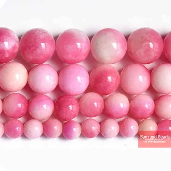 

Free Shipping Natural Stone Peach Malaysia Chalcedony Loose Beads 6 8 10 MM Pick Size For Jewelry Making PJB01