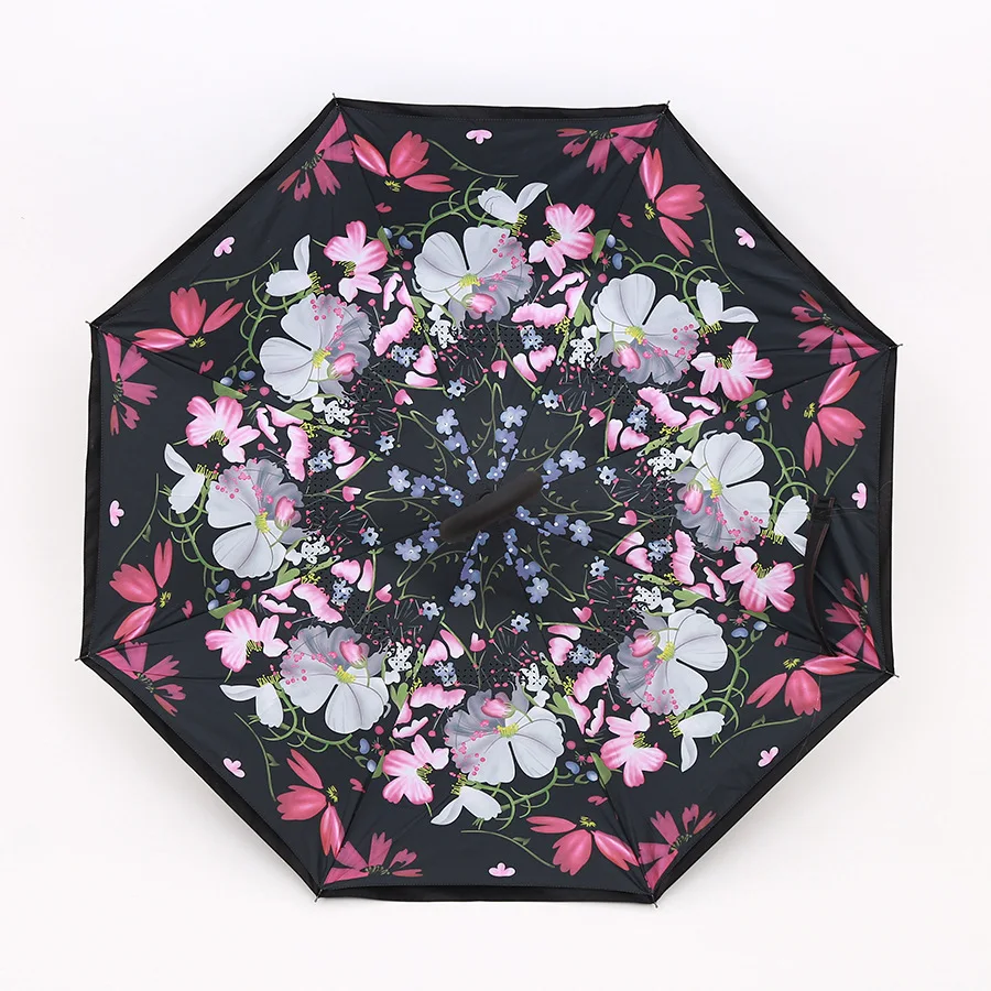 Windproof Reverse Umbrella Double Layer Inverted Umbrella Self Stand umbrella rain/sun women/men Child folding umbrella,automatic umbrella,sun umbrella