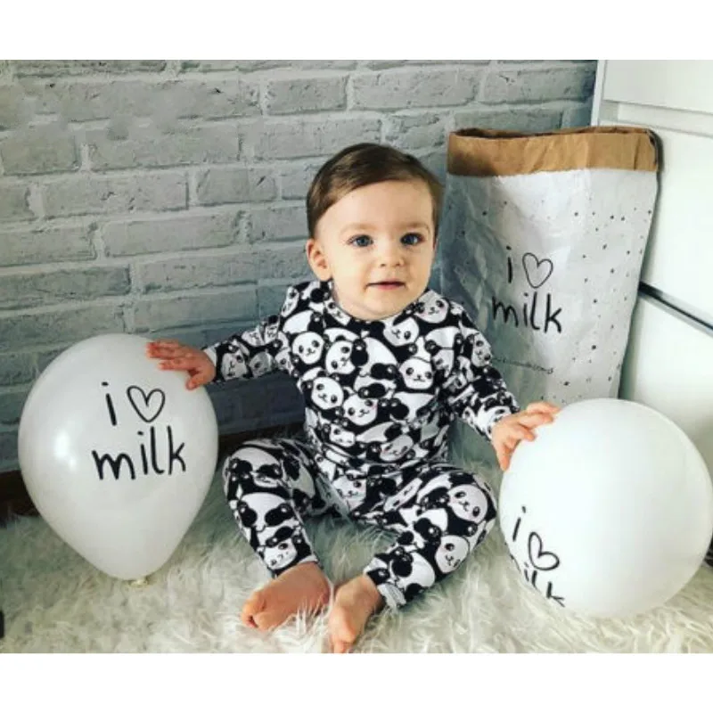 2024 Spring Family Matching Mother Daughter Son Baby Kid Clothes New Women Panda Print Pajamas Sleepwear Nightwear Pyjamas Suits 3