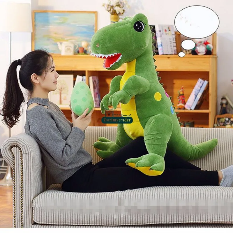 Dorimytrader large pop anime Tyrannosaurus rex plush toy huge stuffed cartoon dinosaur doll Dinosaur Eggs christmas gift 63inch 160cm DY61854  (14)