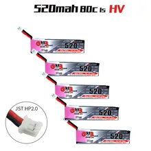 5 шт Gaoneng GNB 520mAh 3,8 V 80C/160C 1S HV 4,35 V Lipo батарея с разъемом PH2.0 для Emax Tinyhawk Kingkong LDARC TINY7 RC запчасти