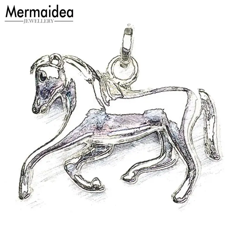 

Pendant White Horse 2019 Brand New Fashion Jewelry Style Bijoux Necklace Accessories Silver Gift For Woman