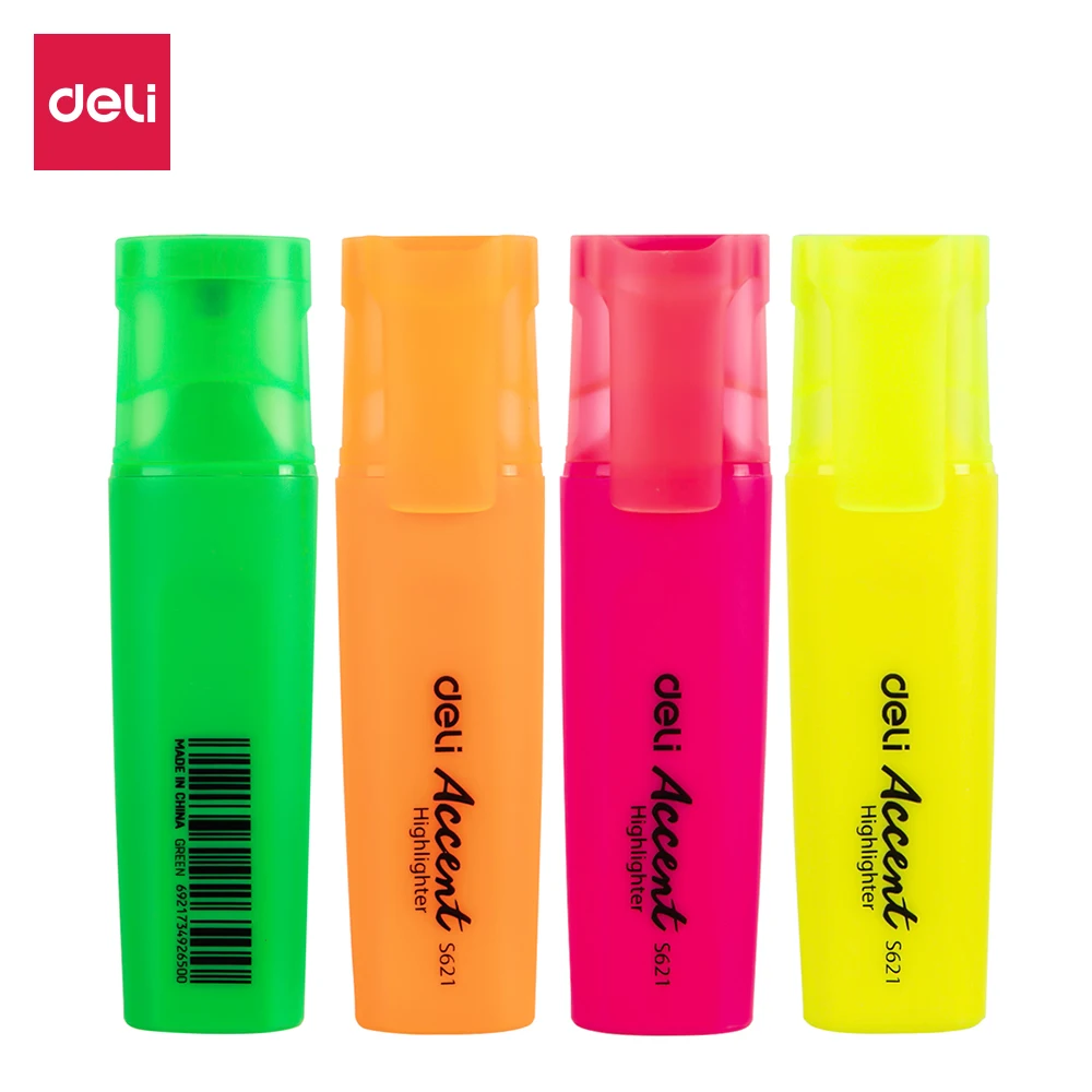 

DELI ES622 Highlighter - 4PCS/BAG - Chisel 1-5mm - 4 Colors -bright color