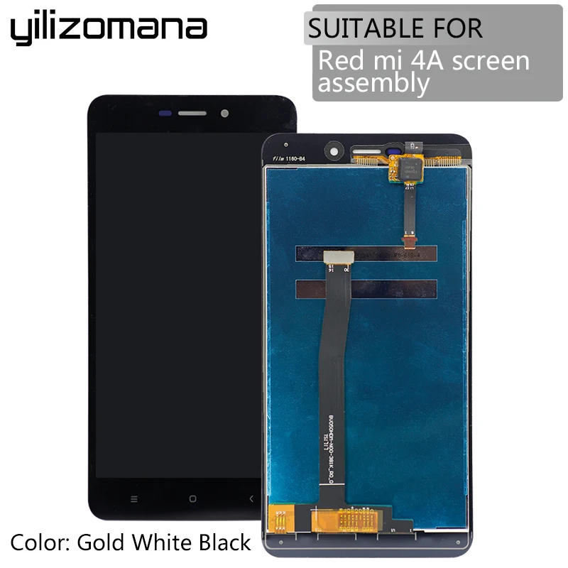 

YILIZOMANA Original Touch Screen Panel with Frame For Xiaomi Redmi Hongmi 4A LCD Display Digitizer Assembly Replacement +Tools