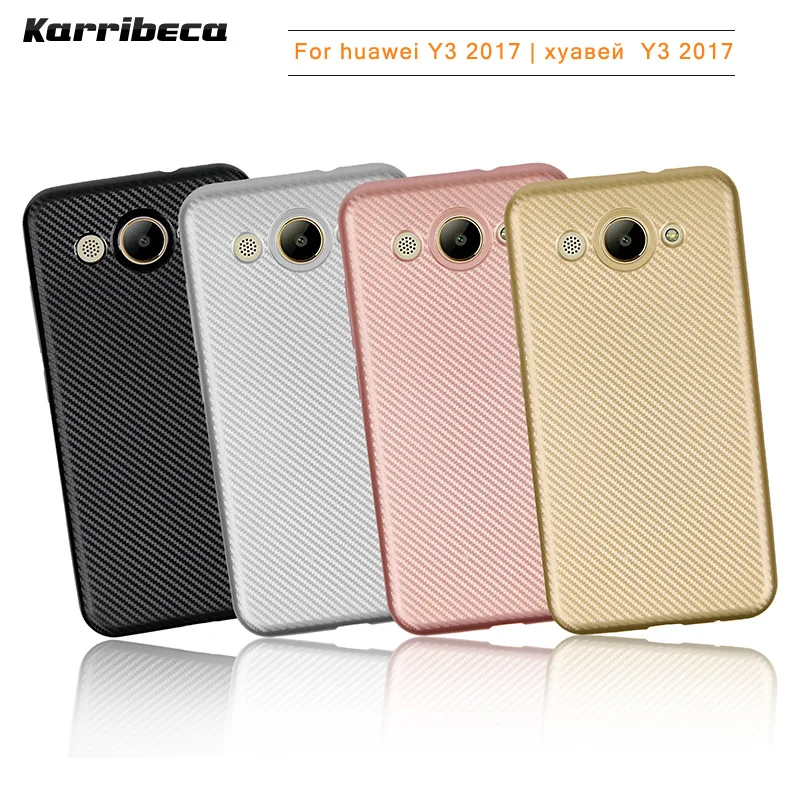 carbon fiber silicone case huawei y32017 (1)