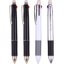 [Бесплатный Логотип] 5000 шт/партия 5 в 1 ручка и механический карандаш с ластиком, компания/школа/ярмарка использования с пользовательским логотипом компании оптом