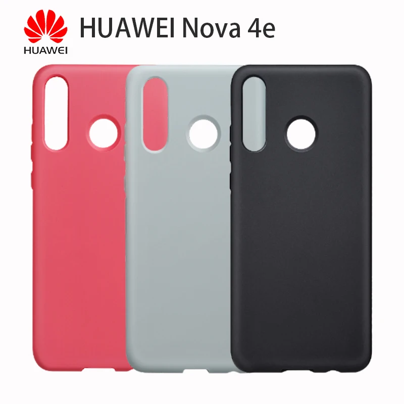 

Official Soft Silicone Case for Huawei Nova 4e Case Stylish Drop-proof Ultra-thin Back Cover 100%Original Shell for Nova 4e Case