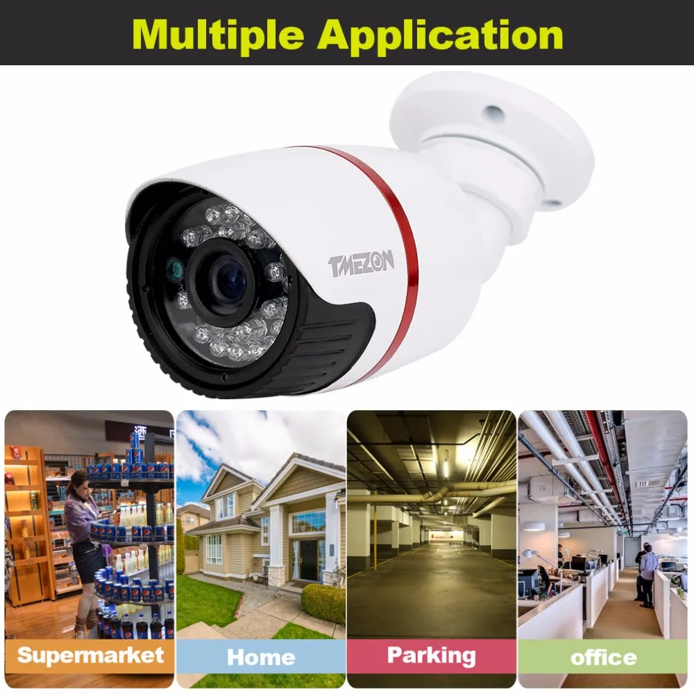 Tmezon 4 Упак. AHD 2MP 1080 P CCTV пуля металл охранных камеры скрытого видеонаблюдения Открытый водонепроницаемый не пропускаемый ИК-излучение
