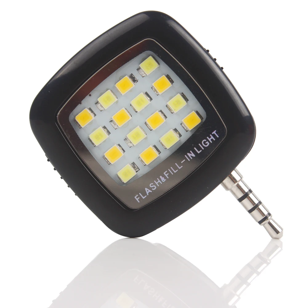 LED Flash Fill Light 16 Leds For iPhone IOS font b Android b font 3 5mm