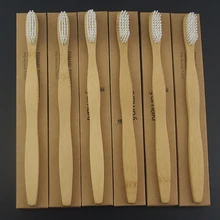 DR. PERFECT 6 штук изогнутая деревянная зубная щетка бамбуковая новинка бамбуковая зубная щетка мягкая щетина бамбуковое волокно деревянная ручка