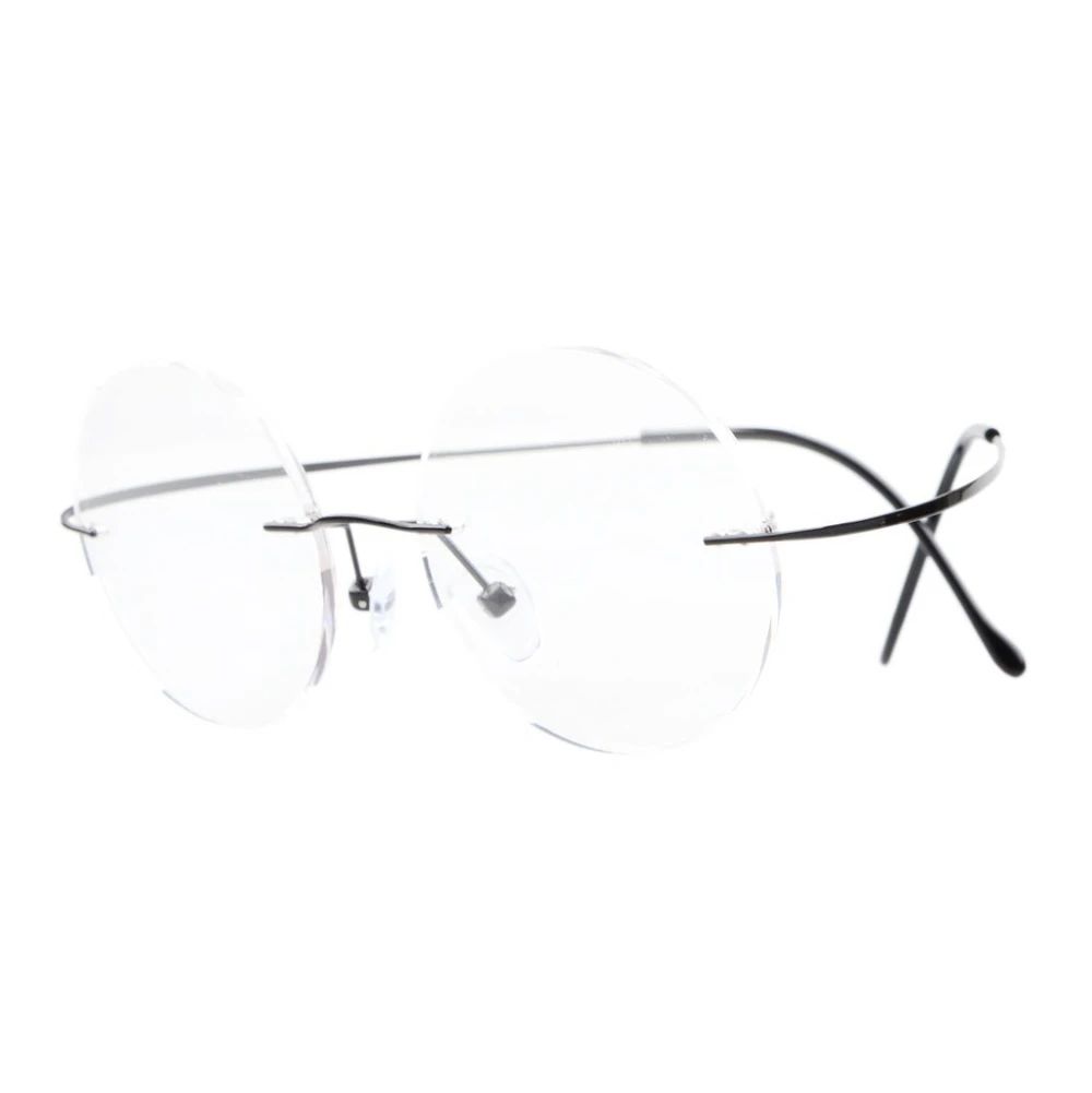 

R15028 Eyekepper Titanium Rimless Round Eyeglasses 48mm Circle Optical Frame