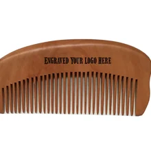 Ручной работы натуральный персиковый тонкий-зубчатые волосы Здоровье и гигиена темное дерево Цвет деревянный гребень fh-12