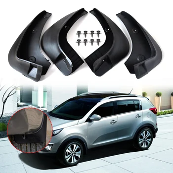

DWCX 4pcs Rubber Mud Flaps Splash Guards Mudguard Mudflaps Fender For Kia Sportage R 2010 2011 2012 2013 2014 BASE,EX,LX Only