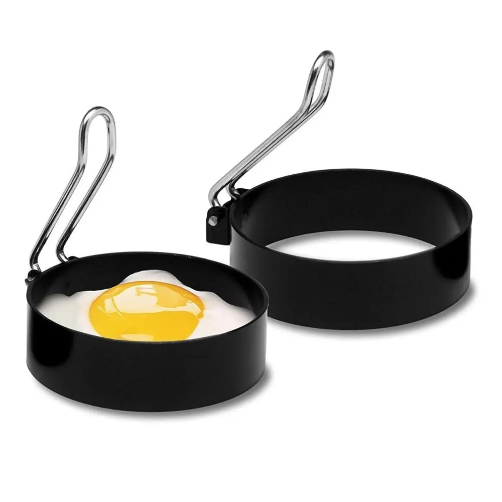 Set of 2 Houseworks Nonstick Round Egg Rings, Non stainless Handle in