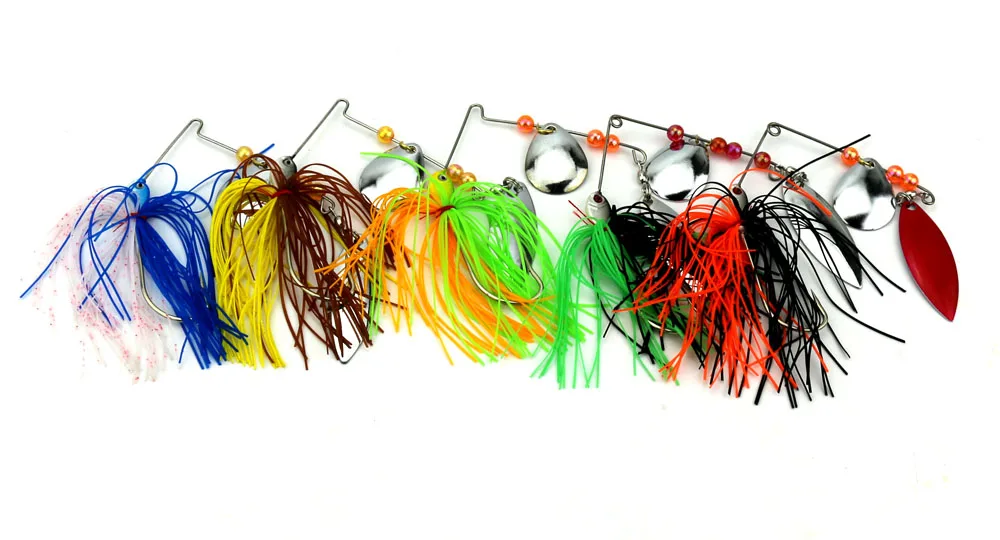 

5pcs 14g mix Pesca Spinner Bait Fly Fishing Lure For Fishing Tackle Isca Artificial Wobbler Spinnerbait Skirts Carp Fishing Lure