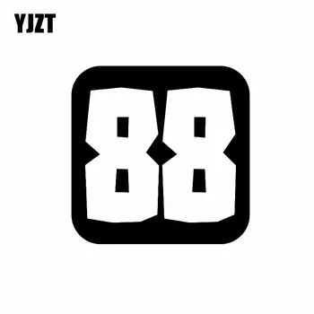 

YJZT 14CM*14CM Fashion Number 88 Vinyl Graphical Decor Decal Car Sticker Black/Silver Accessories C11-0922