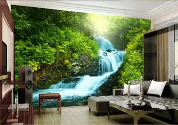 

Custom 3D forest mural wallpaper,waterfall wallpaper for walls 3 d,living room tv sofa wall bedroom papel de parede