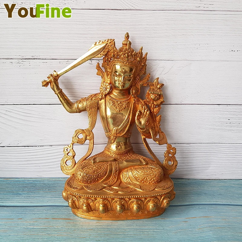 

Bronze Buddha Statue Buddha Manjusri Buddha Statue Temple Home Decoration Customized Sakyamuni Buddha Statue