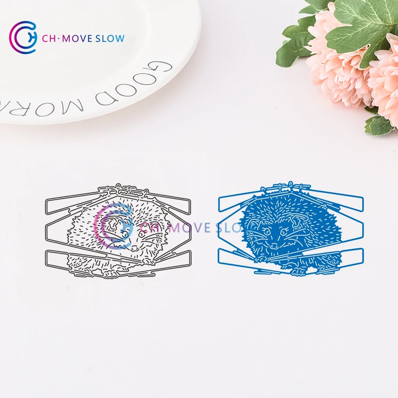 

CH Notebook Hedgehog Metal Cutting Dies For Scrapbooking DIY Cards Album Decoration Stencil Paper Craft Handmade Album Cards