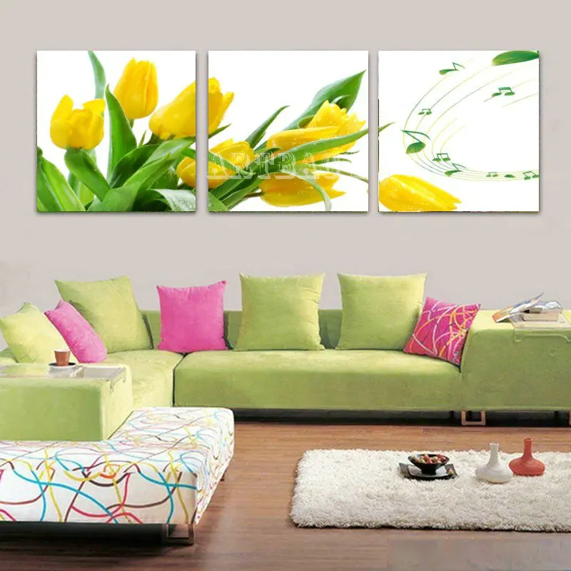 

New 5D Diamond Painting Yellow Tulips Full Square / Round Drill Diamond Embroidery 3d Diamond Mosaic Home Decor 3pcs Flowers