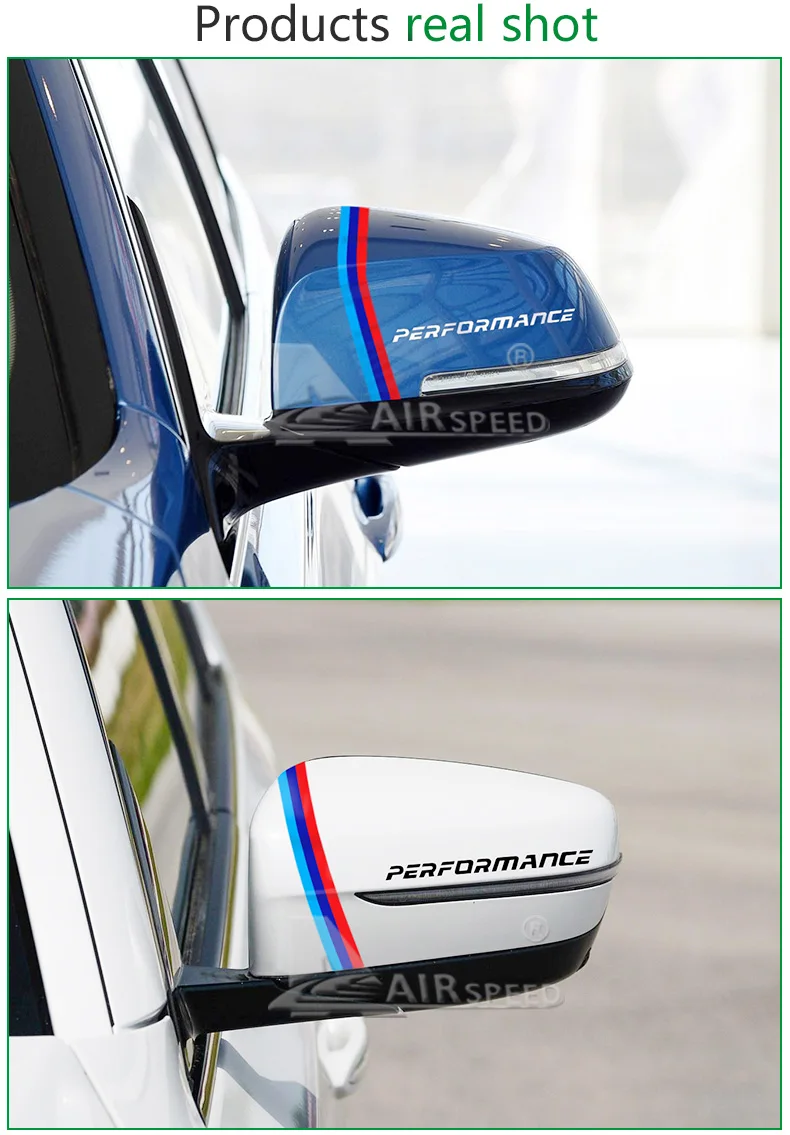 2PC New Style Rearview MirrorStickers Decoration For bmw e90 e46 f30 f10 f07 f34 x