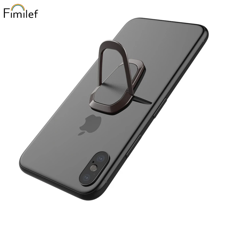 Fimilef Universal Phone Holder Black Red Finger Ring Holder for iPhone xiaomi Samsung Phone Stand Mobile Phone Holders & Stands