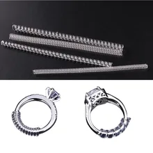 

10Pcs Transparent Spring Rope Ring Size Adjuster Resizing Tool Protection Spiral Based Guard Tightener Reducer Jewelry DIY Parts