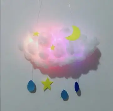 Rombe DIY ручной работы облако звезда Луна светодиодный 3D светильник ночник светится в темноте художественная игрушка для детей девочки подарок на день рождения Декор для спальни - Цвет: Colorful light