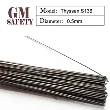 Лазерная сварочная проволока Thyssen S136 0,5 мм ремонт формы сварки микро-провод для сварки пластика 200 шт. в 1 трубке H125