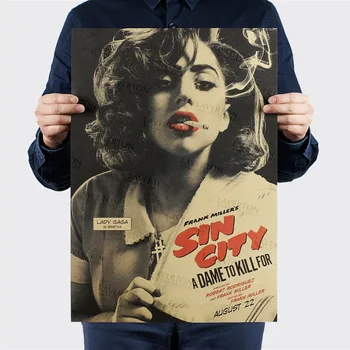 

Lady Gaga C style/cosplay /Famous star sexy beauty /kraft paper/Wall stickers/Retro bar Poster/decorative painting 51x35.5cm