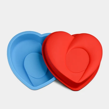

9 Inch Pizza Pies Bread Mould Large Size Heart Shaped Cake Mould DIY Decor Silicone Fondant Mold Home Kitchen Baking Pan Tray