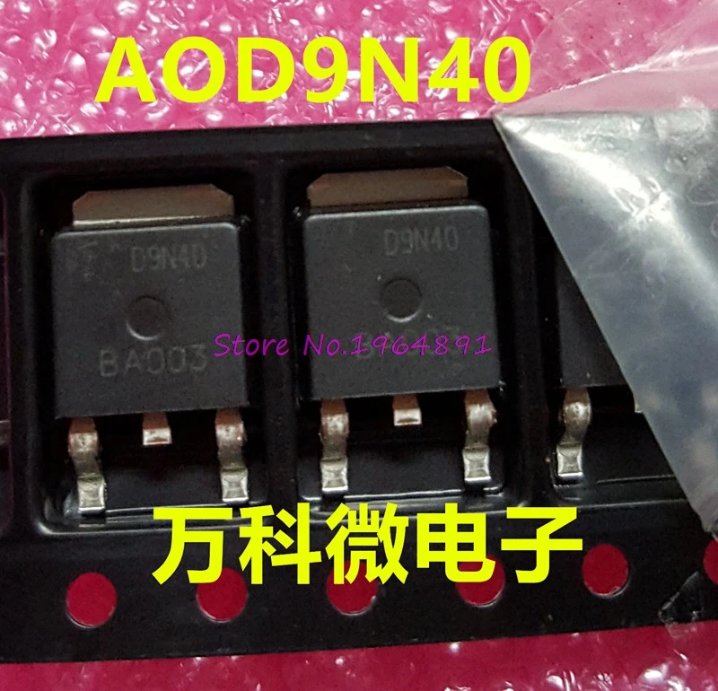 

10pcs/lot AOD9N40 TO-252 D9N40 TO252 9N40 400V 8A In Stock
