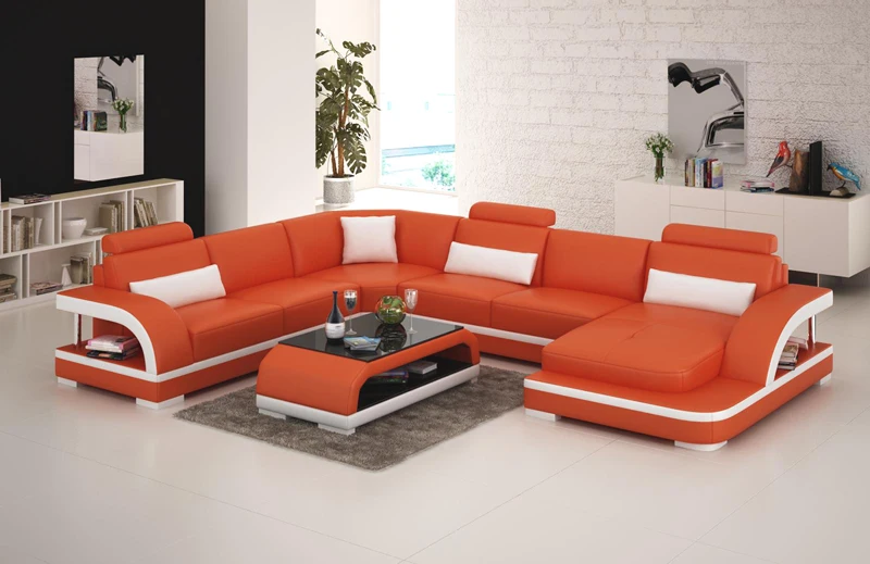 

G8011 House design sofa set,simple luxury style leather sofa set