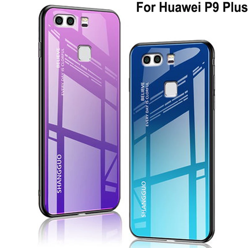 Coque For Huawei Plus capa Luxury Gradient Glass Phone Cases For Huawei P9Plus 9 Plus Case VIE AL10 shell|Phone Case & Covers| - AliExpress