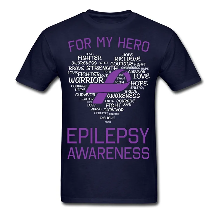 Новинка футболки Лучший Друг дизайн Epilepsy понимание мой герой Broadcloth О образным