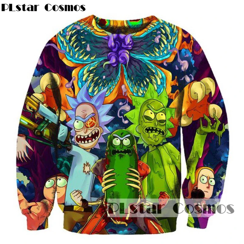 PLstar Cosmos 2018 New Sweatshirt Men/women Classic cartoon rick and morty 3d Print Sweatshirt Outwear Tracksuit free shipping PLstar Cosmos 2018 New Sweatshirt Men/women Classic cartoon rick and morty 3d Print Sweatshirt Outwear Tracksuit free shipping