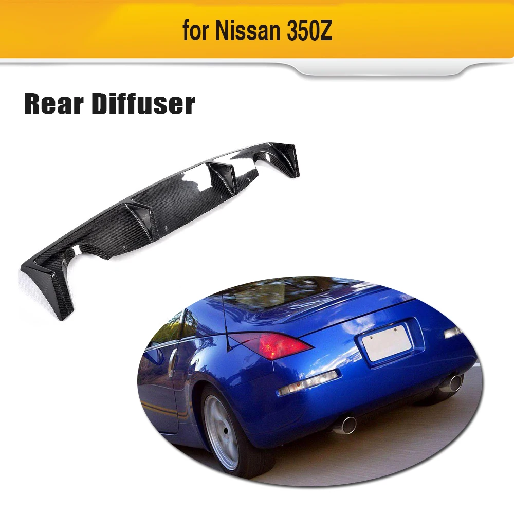 

Carbon fiber Car Rear Bumper Lip Diffuser for Nissan 350Z Coupe And Convertible 2 Door 2003 2004 2005 2006