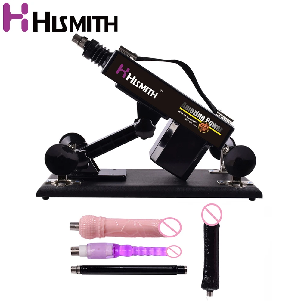 Hismith Automatic Sex Machine Multi-speed Adjustable Vibrator 4 Pcs Accessories Retractable Sex Toy