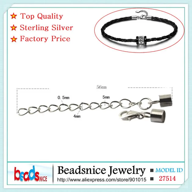 BeadsniceID27514925silverbraceletextenderswholesalelobsterclasp