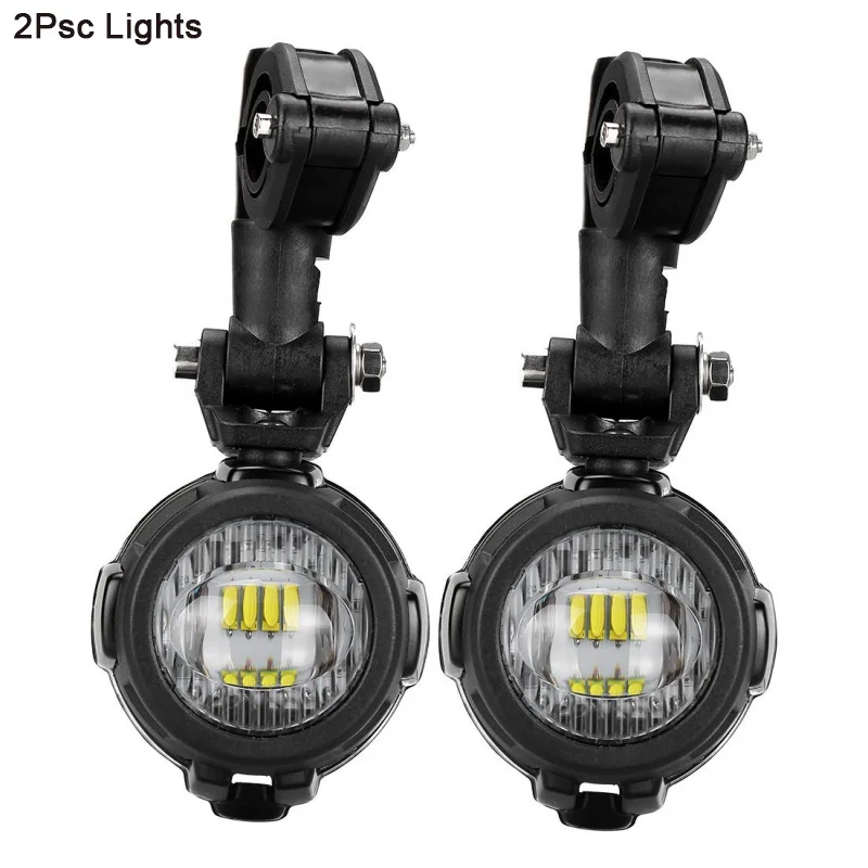  FADUIES 2Pcs/set Universal Motorcycle LED Auxiliary Light Car Fog Light Assemblie Driving Lamp For  - 32856615070