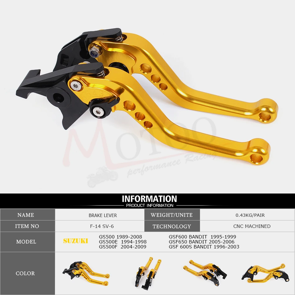 Motoo F 14/SV 6 рычаги тормозного сцепления мотоцикла для SUZUKI GS500 1989 2008 GS500E 94 98 GS500F 04 09