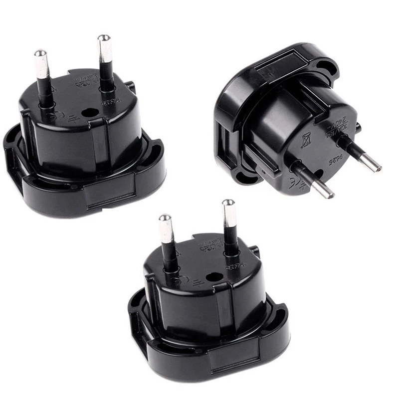 UK to EU Euro Plug Connector 2 Pin AC Power Plug Adaptor Travel Power Plug Adapter UK to EU Adaptor Converter Portable Converter